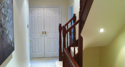 Custom made staircase leading to loft rooms